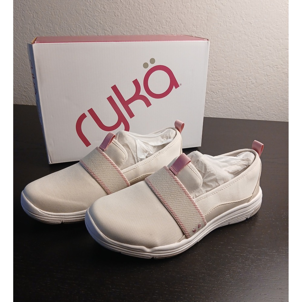 Ryka Snowline Taupe Pink Slip On Walking Sneakers Womens Size 6 A716266GUA280